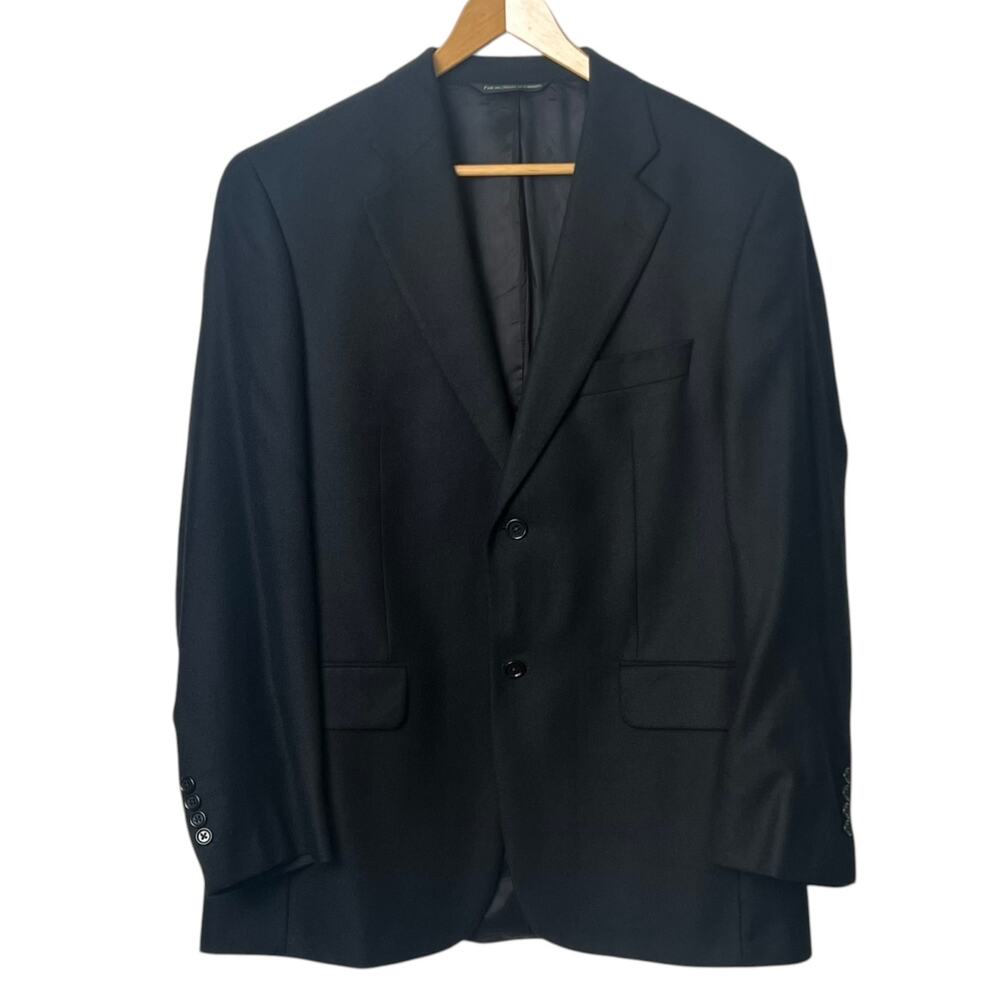 Jack Victor Saks Fifth Avenue Men's 42R Black Loro Piana Cashmere Sports Coat